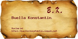 Buella Konstantin névjegykártya